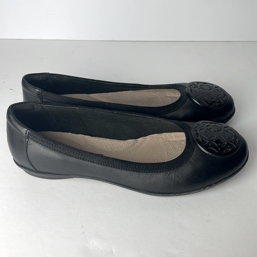 Clarks Collection Cushion Black Flats 6.5 - image 2